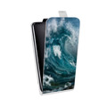 Дизайнерский вертикальный чехол-книжка для Samsung Galaxy Grand Neo Волны