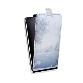 Дизайнерский вертикальный чехол-книжка для Iphone 5s Зима (на заказ)
