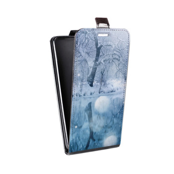 Дизайнерский вертикальный чехол-книжка для Iphone 7 Зима (на заказ)