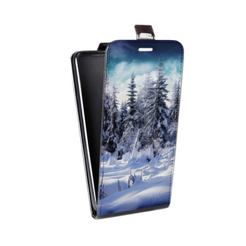 Дизайнерский вертикальный чехол-книжка для Huawei Honor 8 Зима (на заказ)