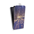 Дизайнерский вертикальный чехол-книжка для Alcatel Shine Lite Зима