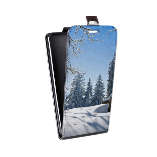 Дизайнерский вертикальный чехол-книжка для Asus ZenFone 3 Deluxe Зима