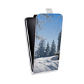 Дизайнерский вертикальный чехол-книжка для Huawei Mate 10 Зима