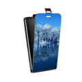 Дизайнерский вертикальный чехол-книжка для HTC One X10 Зима