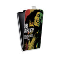 Дизайнерский вертикальный чехол-книжка для Samsung Galaxy Core Боб Марли