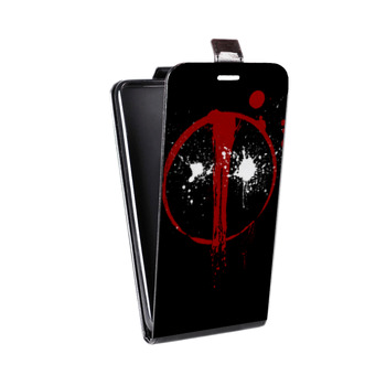 Дизайнерский вертикальный чехол-книжка для HTC One Mini Дэдпул (на заказ)