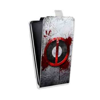 Дизайнерский вертикальный чехол-книжка для Samsung Galaxy Note 2 Дэдпул (на заказ)