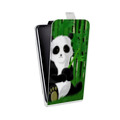 Дизайнерский вертикальный чехол-книжка для HTC Desire 601 Панда и бамбук