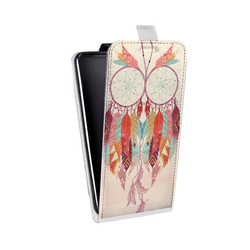Дизайнерский вертикальный чехол-книжка для HTC Desire 601 Совиные ловцы снов