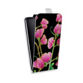 Дизайнерский вертикальный чехол-книжка для HTC U12 Life Люксовые цветы