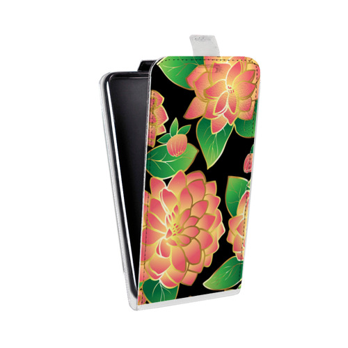 Дизайнерский вертикальный чехол-книжка для Sony Xperia go Люксовые цветы