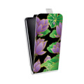 Дизайнерский вертикальный чехол-книжка для LG G7 Fit Люксовые цветы