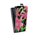 Дизайнерский вертикальный чехол-книжка для HTC Desire 200 Люксовые цветы