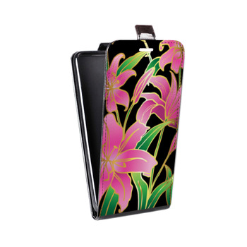 Дизайнерский вертикальный чехол-книжка для Iphone Xs Max Люксовые цветы (на заказ)