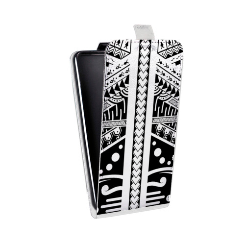 Дизайнерский вертикальный чехол-книжка для HTC Desire 601 Татуировки Маори