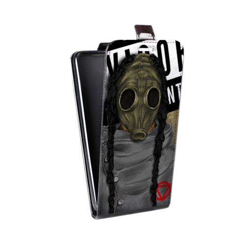 Дизайнерский вертикальный чехол-книжка для Nokia 3.1 Бандитские маски