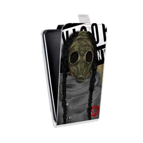 Дизайнерский вертикальный чехол-книжка для HTC One M9 Бандитские маски