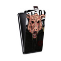 Дизайнерский вертикальный чехол-книжка для Iphone 12 Mini Бандитские маски