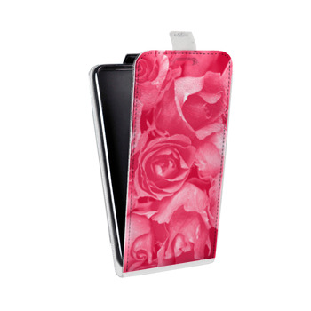 Дизайнерский вертикальный чехол-книжка для ASUS ZenFone 5 ZE620KL Монохромные цветы (на заказ)