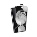 Дизайнерский вертикальный чехол-книжка для Iphone 12 Mini Монохромные цветы