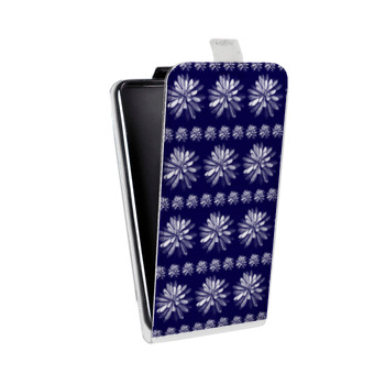 Дизайнерский вертикальный чехол-книжка для LG K7 Монохромные цветы (на заказ)