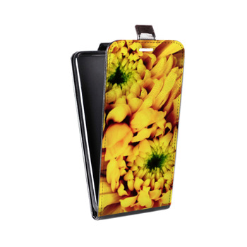 Дизайнерский вертикальный чехол-книжка для Samsung Galaxy S6 Монохромные цветы (на заказ)