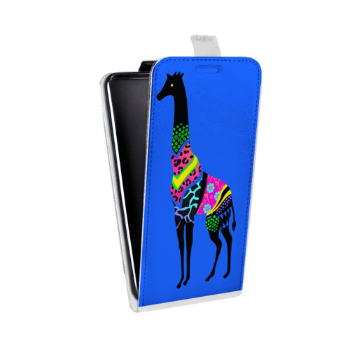 Дизайнерский вертикальный чехол-книжка для HTC Desire 601 Неоновые животные