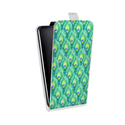 Дизайнерский вертикальный чехол-книжка для ASUS ZenFone 5 Lite Перья павлина