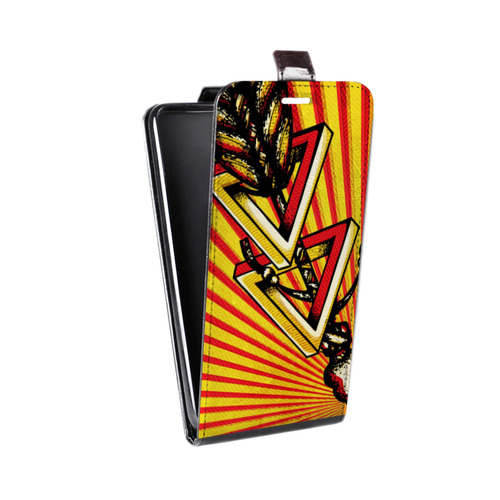 Дизайнерский вертикальный чехол-книжка для LG X Style Мистика треугольника