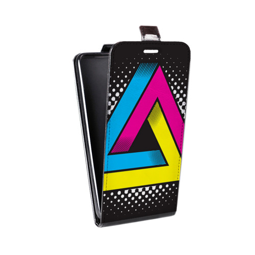 Дизайнерский вертикальный чехол-книжка для Motorola Moto E5 Plus Мистика треугольника