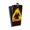 Дизайнерский вертикальный чехол-книжка для HTC One X10 Мистика треугольника