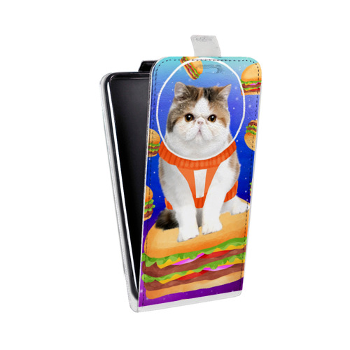 Дизайнерский вертикальный чехол-книжка для Huawei P40 Космик кошки