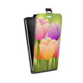 Дизайнерский вертикальный чехол-книжка для HTC 10 Романтик цветы