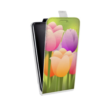 Дизайнерский вертикальный чехол-книжка для Huawei P Smart (2021) Романтик цветы (на заказ)