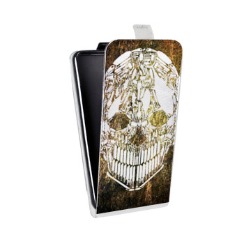 Дизайнерский вертикальный чехол-книжка для Iphone Xs Max Текстурные черепа (на заказ)