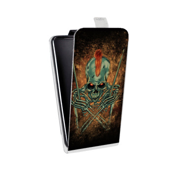 Дизайнерский вертикальный чехол-книжка для Iphone 6/6s Рок черепа (на заказ)