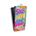 Дизайнерский вертикальный чехол-книжка для HTC Desire 601 Счастливые стикеры