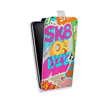 Дизайнерский вертикальный чехол-книжка для Samsung Galaxy S6 Edge Счастливые стикеры (на заказ)