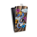 Дизайнерский вертикальный чехол-книжка для HTC Desire 516 Японские тату