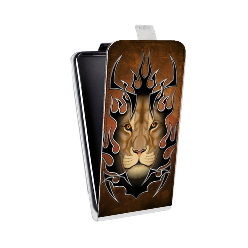 Дизайнерский вертикальный чехол-книжка для Iphone 12 Mini Племенные животные
