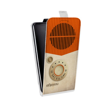 Дизайнерский вертикальный чехол-книжка для HTC Desire V Винтажное радио (на заказ)