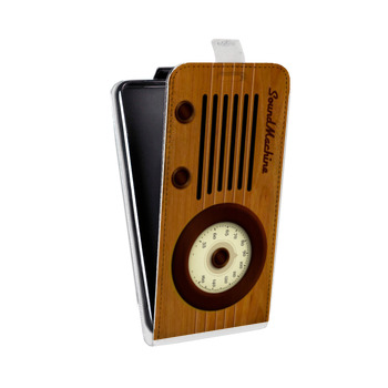 Дизайнерский вертикальный чехол-книжка для Huawei P10 Lite Винтажное радио (на заказ)