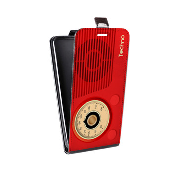 Дизайнерский вертикальный чехол-книжка для Alcatel One Touch Pop D5 Винтажное радио (на заказ)