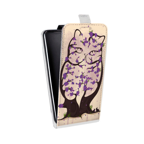Дизайнерский вертикальный чехол-книжка для HTC Desire 601 Животное цветение