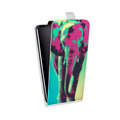 Дизайнерский вертикальный чехол-книжка для LG G7 Fit Животный поп-арт