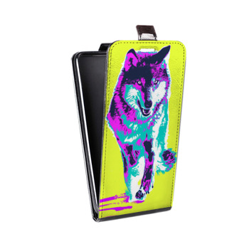 Дизайнерский вертикальный чехол-книжка для Iphone 7 Животный поп-арт (на заказ)