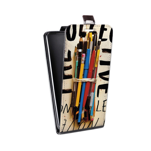 Дизайнерский вертикальный чехол-книжка для Alcatel One Touch Hero Креатив дизайн