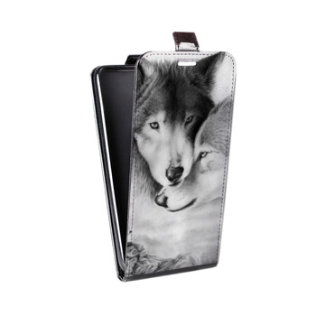 Дизайнерский вертикальный чехол-книжка для OnePlus 6T Волки (на заказ)