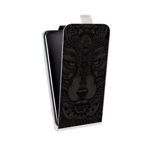 Дизайнерский вертикальный чехол-книжка для LG Q6 Волки