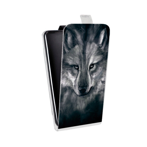 Дизайнерский вертикальный чехол-книжка для LG L70 Волки